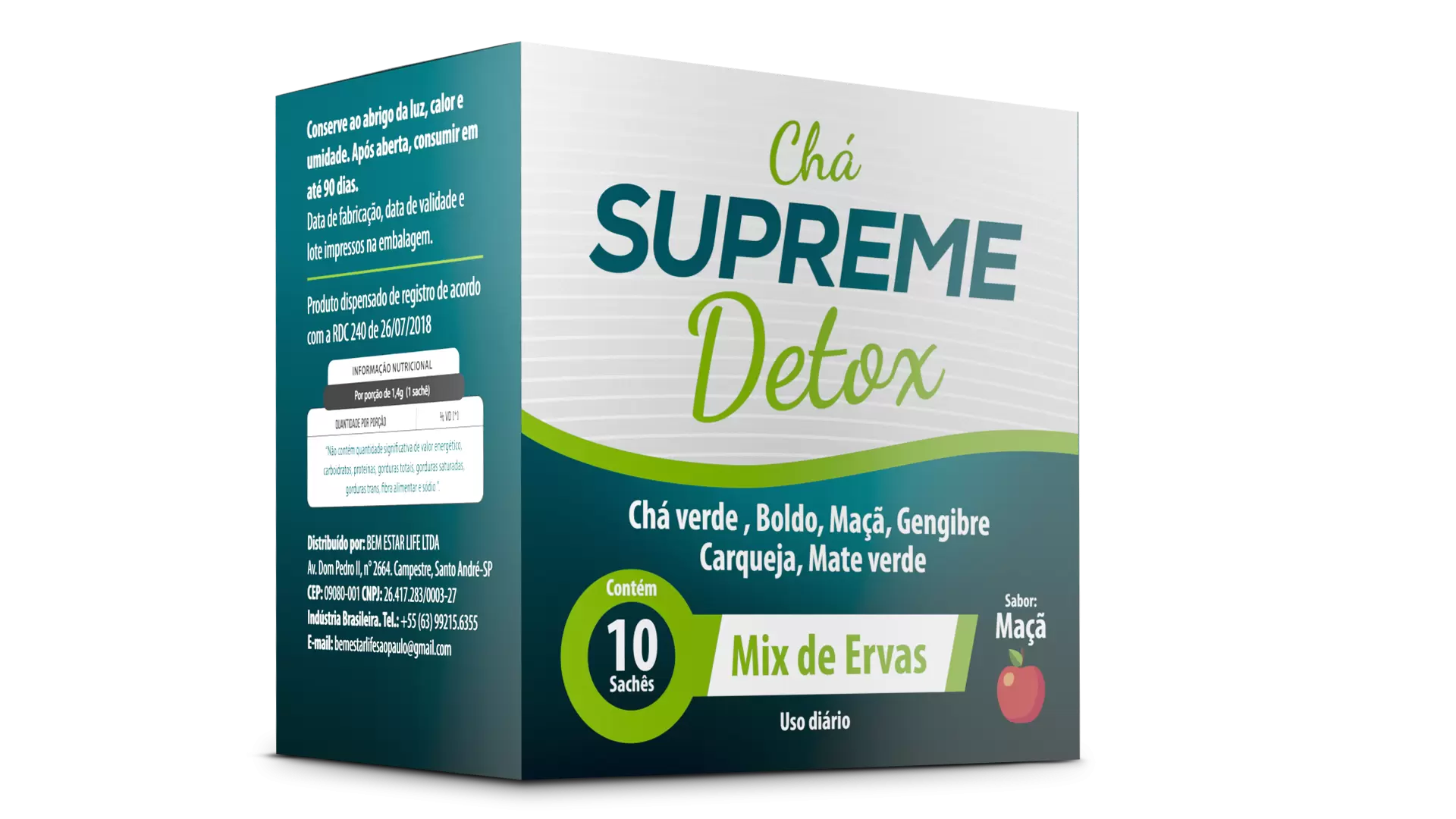 CHÁ SUPREME DETOX 10 SACHÊS