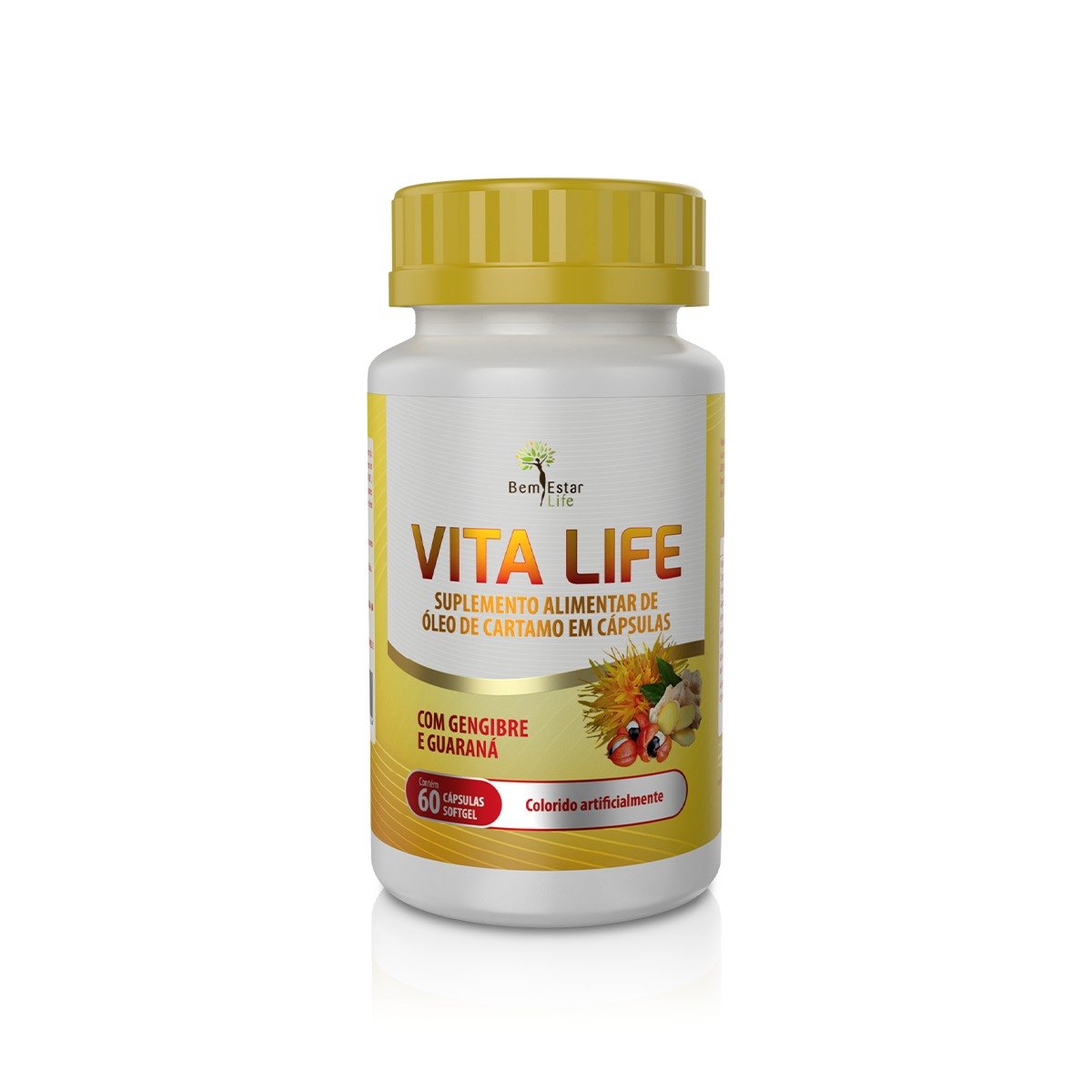 VITALIFE - Óleo de Cartamo, Gengibre e Guarana 