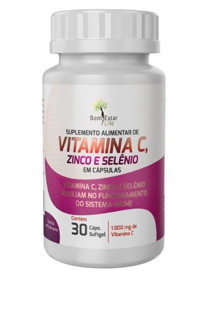 Vitamina C, zinco e selênio 30 caps