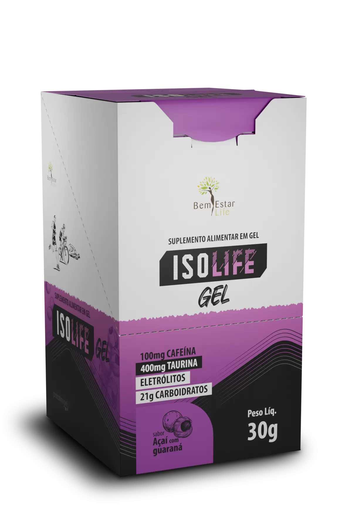 ISOLIFE GEL SABOR AÇAI COM GUARANÁ - COM CAFEÍNA