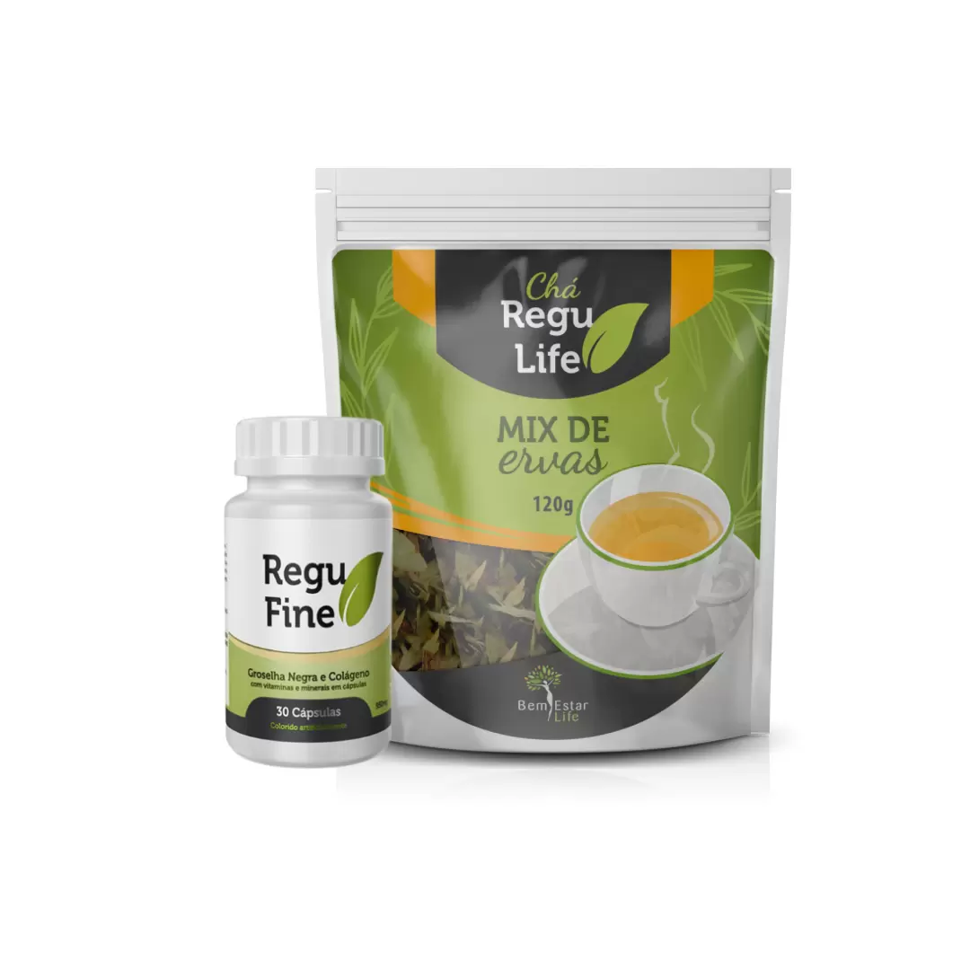 Kit Regu Fine + Chá Regu Life 120g